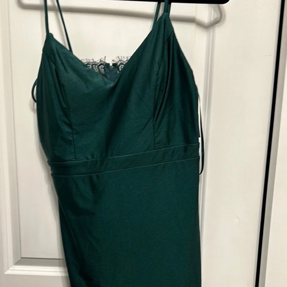 City Studio‎ Hunter Green Lace Back Slim Social Formal Dress 7881DR2BT3 Size 15